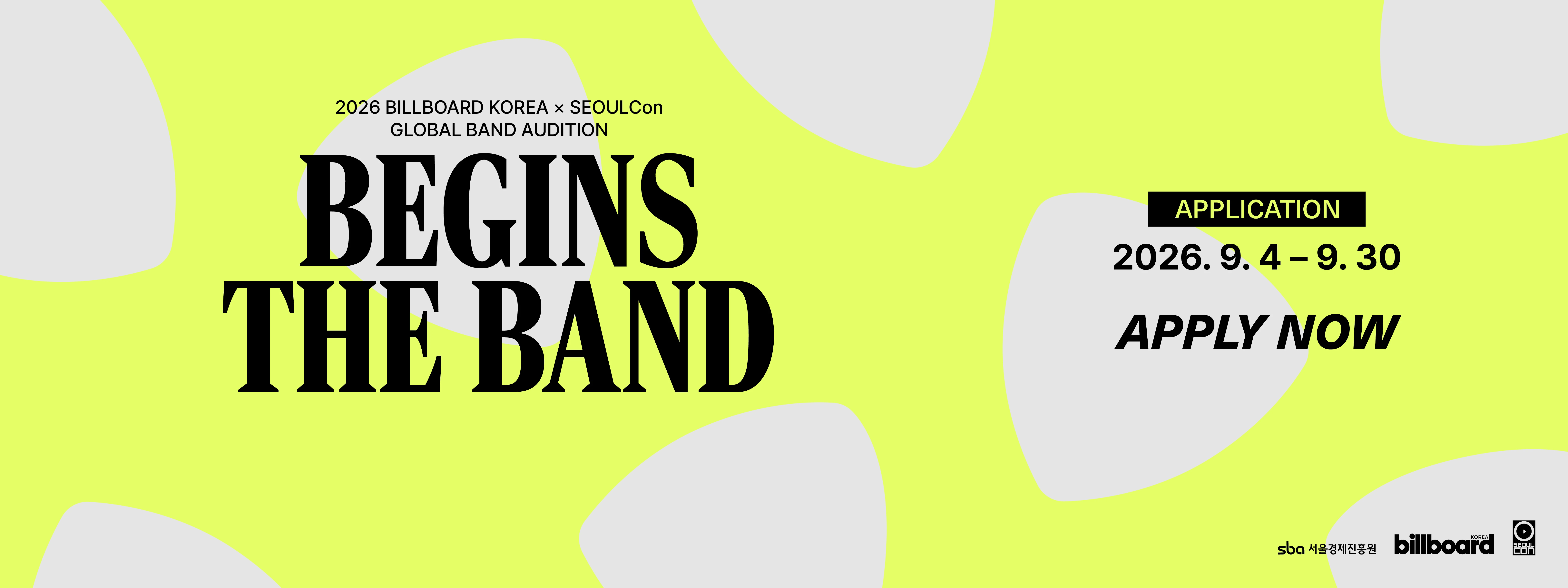 2026 BILLBOARD KOREA X SEOULCon GLOBAL BAND AUDITION - BEGINS THE BAND