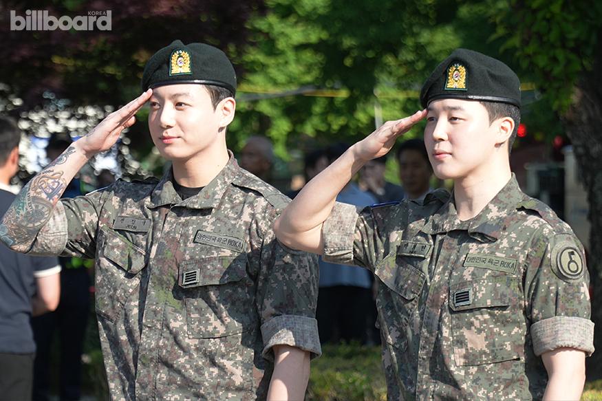 현장 취재! 방탄소년단 지민·정국, 나란히 전역…BTS 완전체 복귀 눈앞에